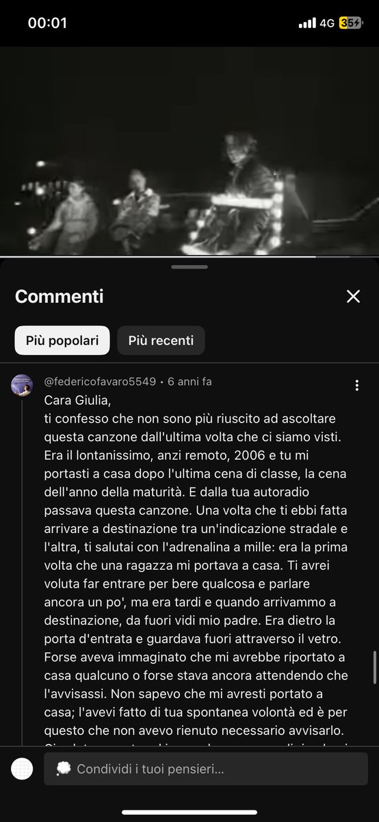 gaia_r11's tweet image. NON IO CHE LEGGO I COMMENTI SOTTO AL VIDEO DI CERTE NOTTI ALLE 00:02  E MI IMBATTO IN QUESTA COSA LO AVRÀ LETTO GIULIA LEI E FEDERICO SI SARANNO MAI INCONTRATI DI NUOVO IO ADESSO COME FACCIO A DORMIRE