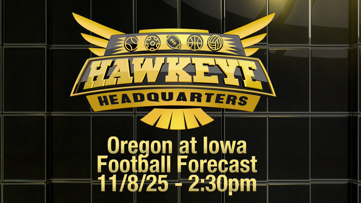 Temps in the 40s with light rain chances during the game Saturday... #HawkeyeHeadquarters