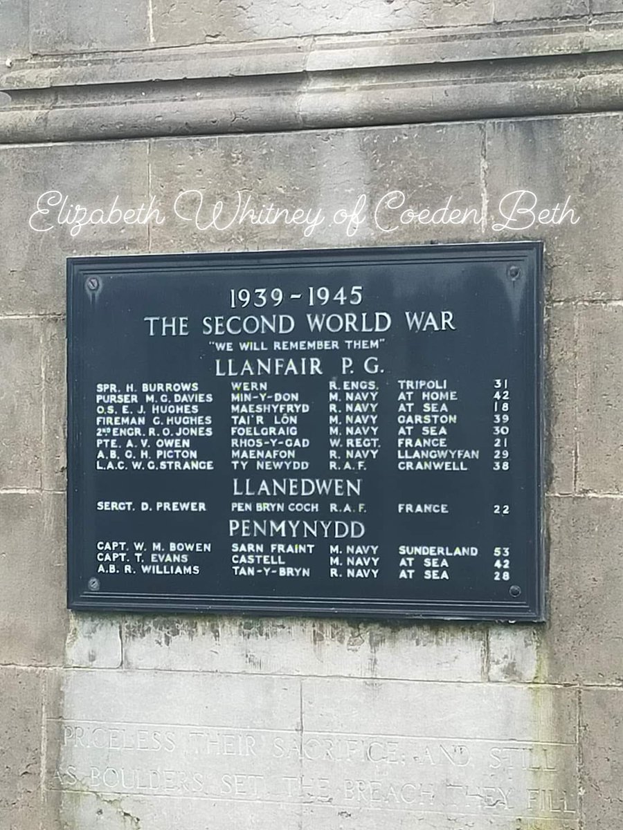 War memorial, Llanfairpwll, Anglesey.
#WeWillRememberThem #Llanfairpwll #Anglesey #WorldWarOne #WorldWarTwo