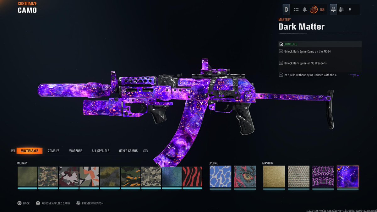 I’ve been playing Black Ops 6 regularly since launch and it too me a full year to get my first Dark Matter camo…I wanted to unlock it before Black Ops 7