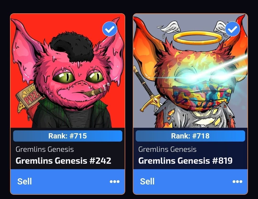 Thank you <a href="/GRM_Gremlin/">Gremlin💎$GRM - Gremlins Genesis Nft is Live</a> to giving me these awesome NFTs + 25M $GRM + 10 $CRO back after I minted 5 Gremlins Genesis! 🫡🥰 #crofam