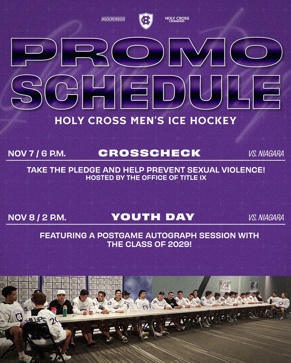 Plenty going on at the Hart Center Rink this weekend - join us for our weekend set with Niagara!

🎟️ goholycross.com/mihtix

#GoCrossGo