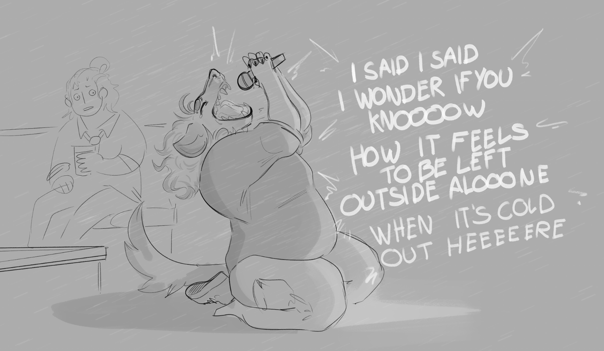 popping off at the karaoke bar