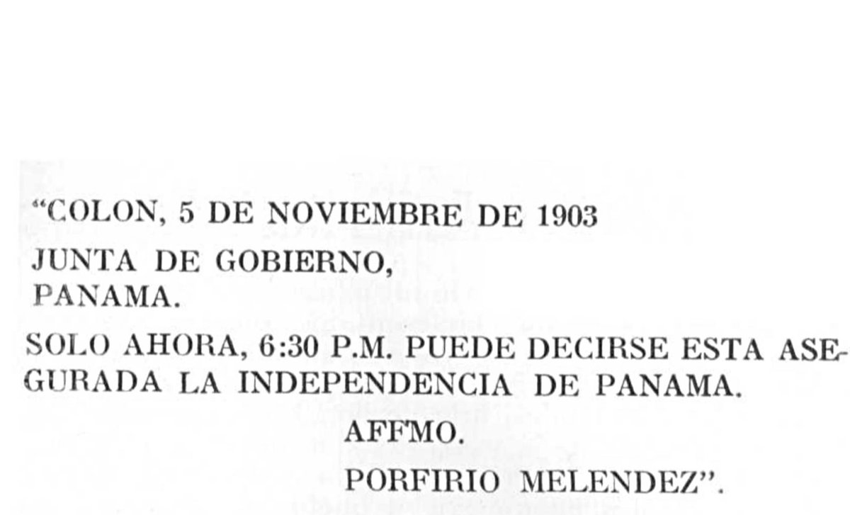 limyueng's tweet photo. Los actores del 3 de noviembre de 1903 siempre hablaron de INDEPENDENCIA.
La primera foto es del libro de las memorias del general Esteban Huertas.
El telegrama decía INDEPENDENCIA.
Añado que el acta de 1903, en el concejo dice Acta de INDEPENDENCIA.
Los Soldados de la INDEPENDENCIA.
Los movimientos de 1930, 1931 y 1940 proclamaron la INDEPENDENCIA.
Si usted le quiere llamar separación, hágalo, eso obedece a que Panamá se unió voluntariamente a Colombia, pero recuerdo que no nos dejaron ir voluntariamente.
Lo inapropiado es corregir a quien diga independencia.
De hecho Ricardo J. Alfaro hace más de 70 años insistía en la INDEPENDENCIA cuando el país adquiere personería jurídica, hasta el propio Castillero lo cita en este libro de 1978.