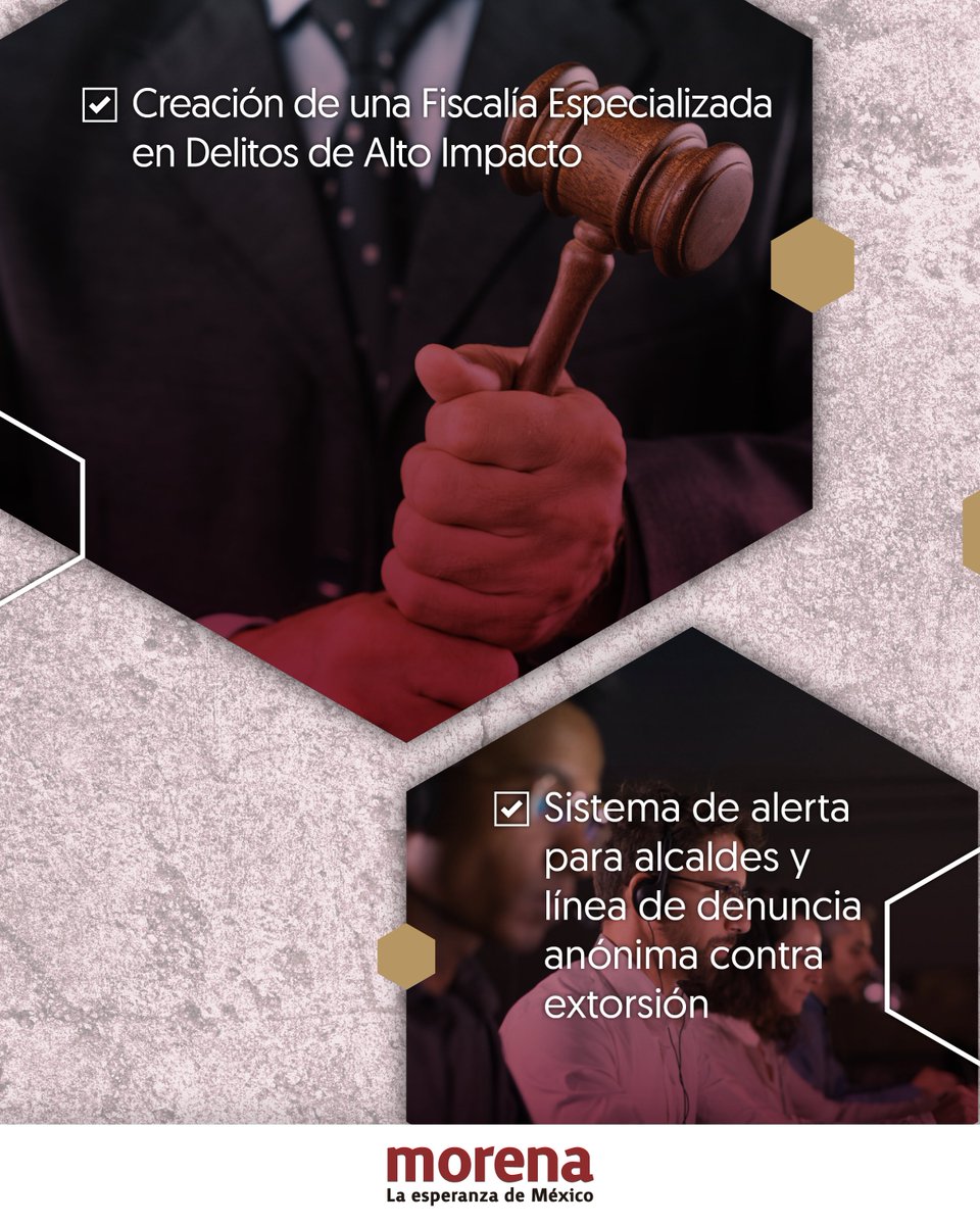PartidoMorenaMx's tweet photo. La paz no se impone con guerra ni miedo, se construye en comunidad y con justicia social.

El #PlanMichoacán desplegará una estrategia integral de coordinación institucional que atenderá las causas de la violencia y apoyará a las víctimas.

Con inteligencia y sin militarización, la estrategia de seguridad de la Presidenta @Claudiashein avanza en la dirección correcta.