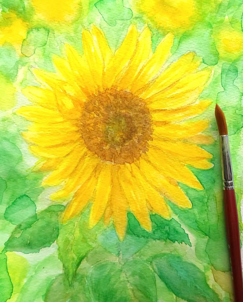 水彩画　花 水彩画 花 ハスの花 作者 瀧早苗 - 瀧早苗アートギャラリー | 花の