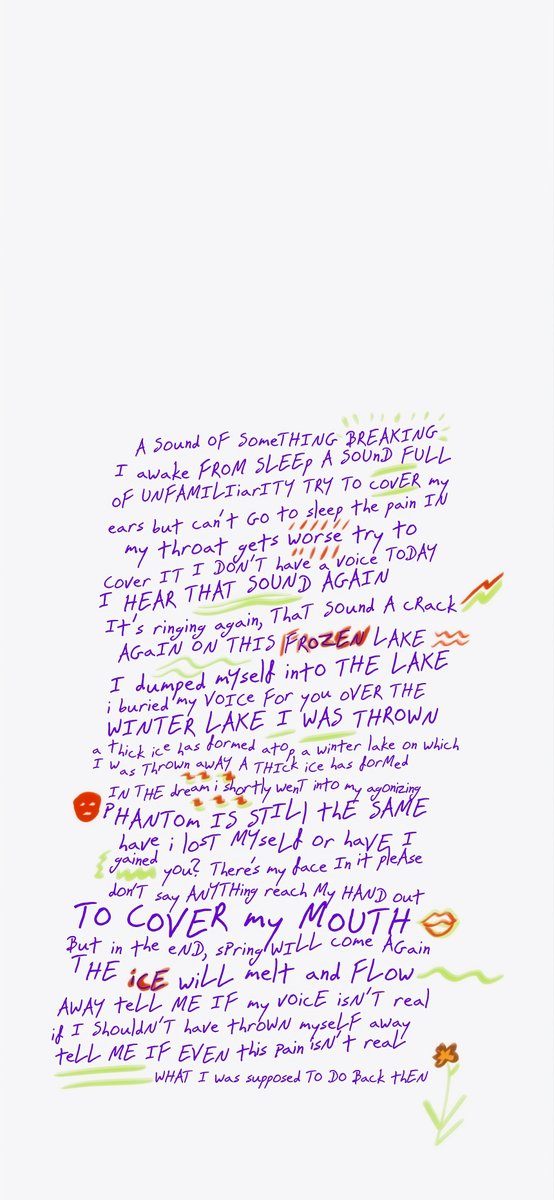 My pain, my poetry .✍️
My voice under ice. 🧊
Ice remembers everything. ❄️