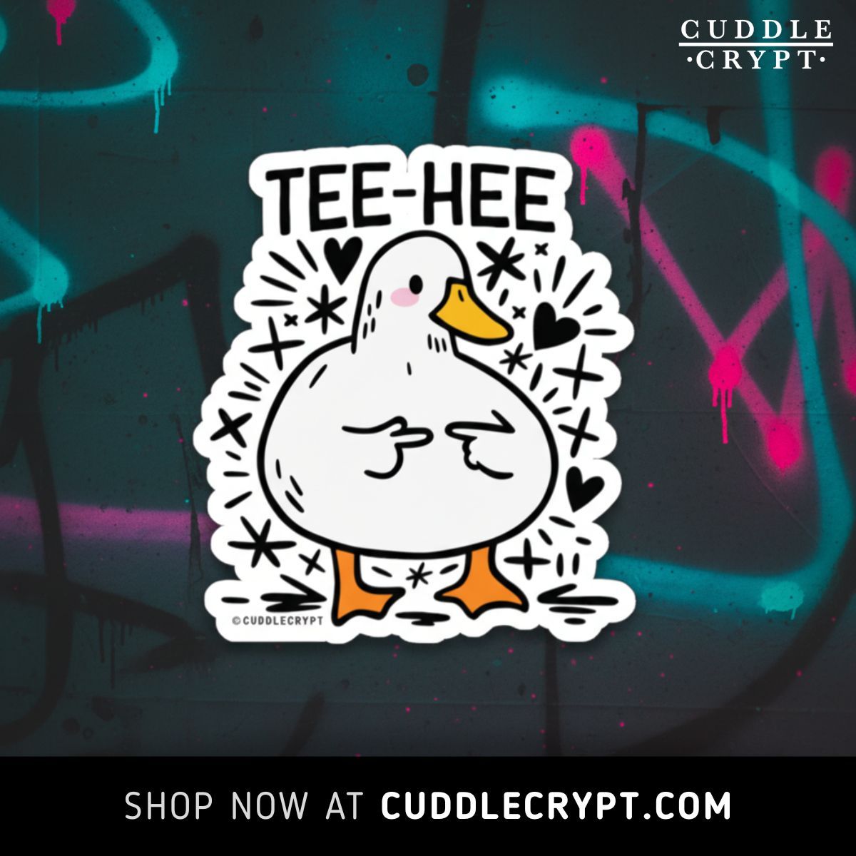 CuddleCrypt's tweet image. Too blushy for this world. 💋🦇

Shop here → cuddlecrypt.com/products/blush…

#CuddleCrypt #StickerDrop #AltMerch #CollectTheCrypt

Grab your favorite chaos at CuddleCrypt.com ❤️🔥