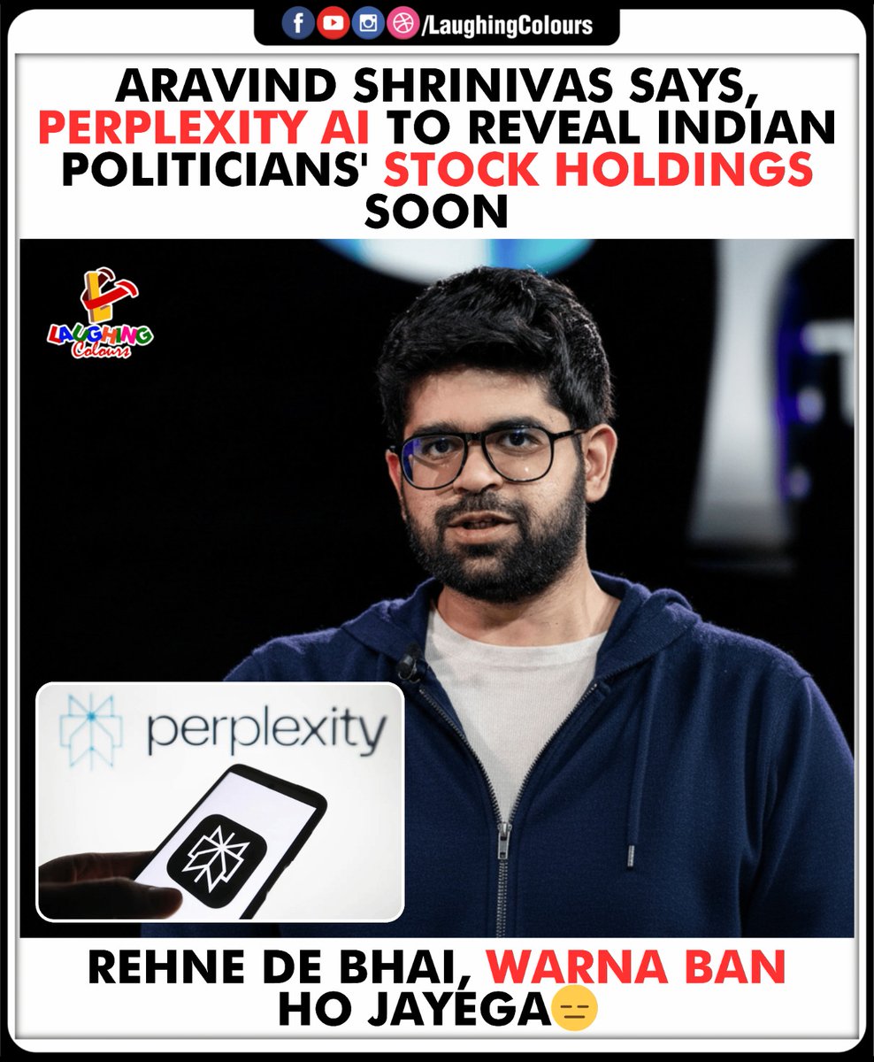 LaughingColours's tweet image. Holdings of Indian politicians soon 🧐

#PerplexityAI #PoliticalTransparency #IndianPolitics #StockHoldings #Investigation #Accountability