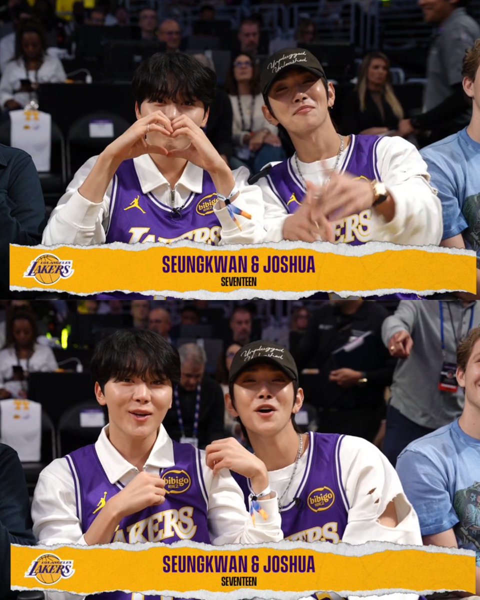 SEUNGKWAN AND JOSHUA AT THE LAKERS GAME TONIGHT! 🏀

#2025MAMAVOTE #SEVENTEEN