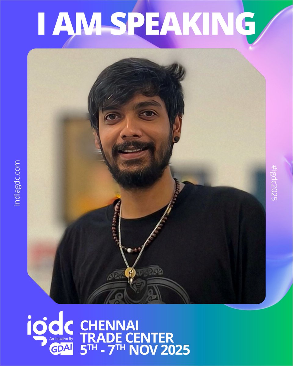 Psyphergames's tweet photo. Our very own Head of R&D Ashwin Shankar is speaking today @theindiagdc 2025๐ฅ
Catch him live as he dives into Speeding through time: predicting the future of racing cars.
๐ Chennai Trade Center | 6th Nov | Booth E 40
#Igdc2025 #IndieGames #MeetTheDevs #IGDCChennai #gamedev https://t.co/ghN2ltEx5L