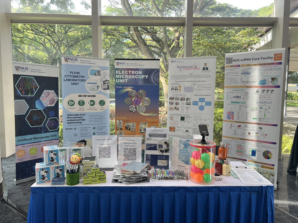 emu_nus's tweet photo. The Microscopy Cluster is having a booth with the other NUS Medicine core facilities at the Frontiers in Cancer Science #FCS2025! https://t.co/yd3ig5UkLl