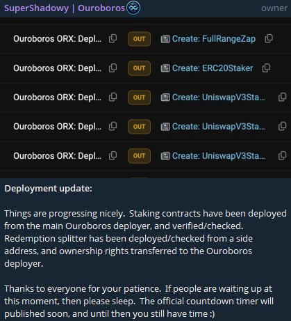 $AU #Auryn is almost there! Launch countdown coming soon! 
Don't forget that those who got into $ORX which was the first project are up 10X at least. But again, no expectations :) 
<a href="/Ouroboros_ORX/">Stablenet_Protocol</a> $TITANX $ETH