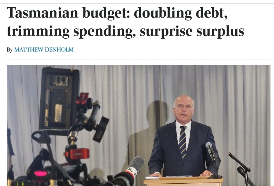 Eric Abetz’s first Tasmanian Budget: Doubling debt, trimming spending theaustralian.com.au/nation/tasmani… via <a href="/australian/">The Australian</a> #politas #auspol #TasBudget25