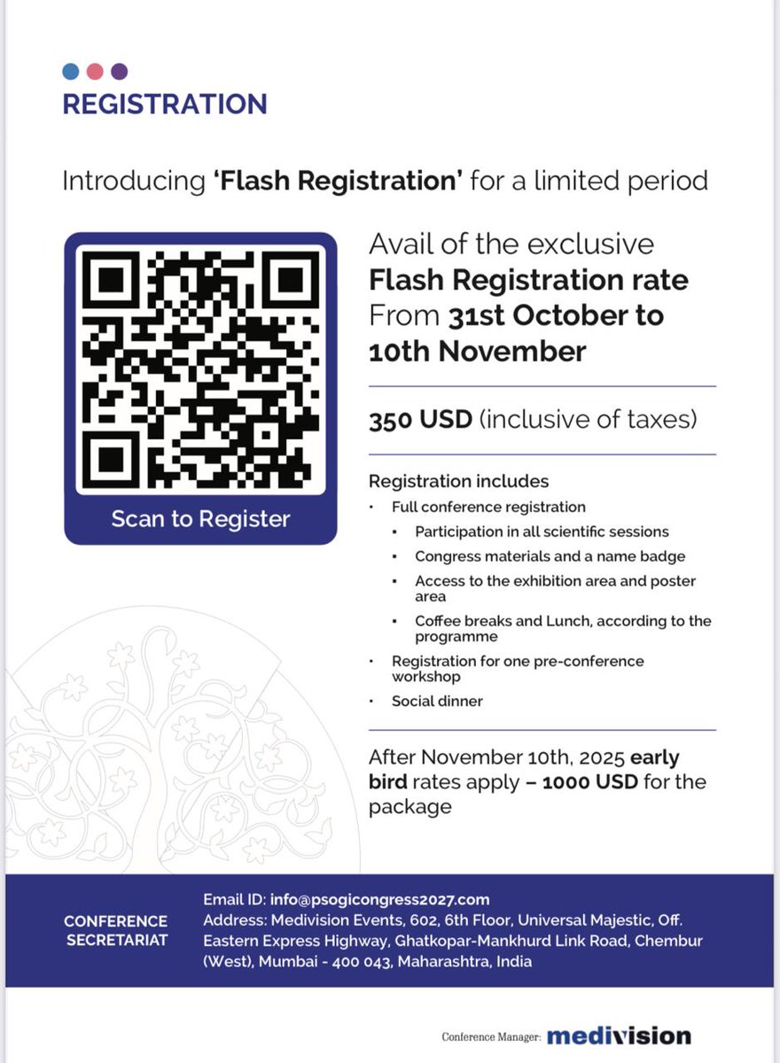 MufaddalKazi's tweet image. Met old friends and new colleagues for collaboration. See you all in PSOGI 2027 India. 
Register now