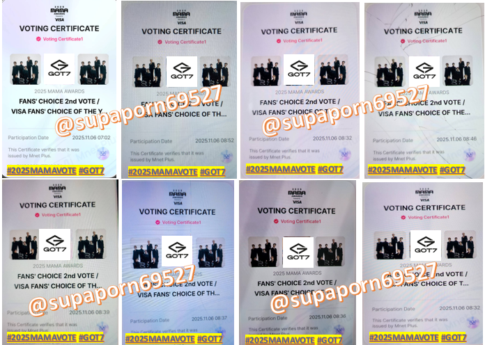 <a href="/babyoil1987/">ชื่อออยล์ มี ล.ลิงการันต์ 💜</a> เมนยองแจครับผม
#2025MAMAVOTE #GOT7