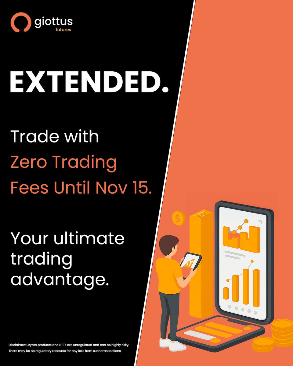 Extended. ⚡ Trade smarter with Zero Trading Fees till Nov 15 on Giottus  Futures. Precision meets profit — your ultimate trading advantage. 👉  https://t.co/aJOkuUJ5gX #GiottusFutures #Crypto #CryptoMarket #CryptoIndia