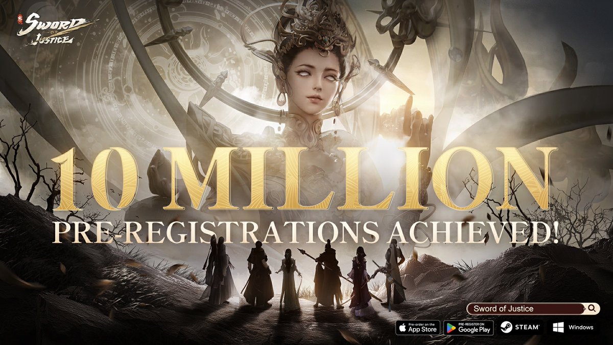 10 Million Pre-registrations Achieved!
Celebrate SOJ surpassing 10 million pre-registrations across all platforms!

·Follow + Forward+ Comment
·10 lucky wayfarers win [Mysterious Bloodstrom Pup Merchandise]
Deadline: Nov 13th 23:59 (GMT+8)