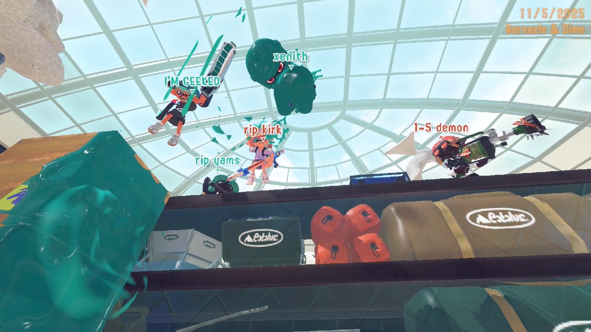 GVictini's tweet image. Got my 10th sos win yuhhhhh 🥇 Swim or Sink 206! GGs to everyone!

@Xenithvee - Something Idk
@GVictini - Stamper
@_sunniji - Pen
@stlkchan - Shot
@axisreel - H-3
@splattofuu - Liter