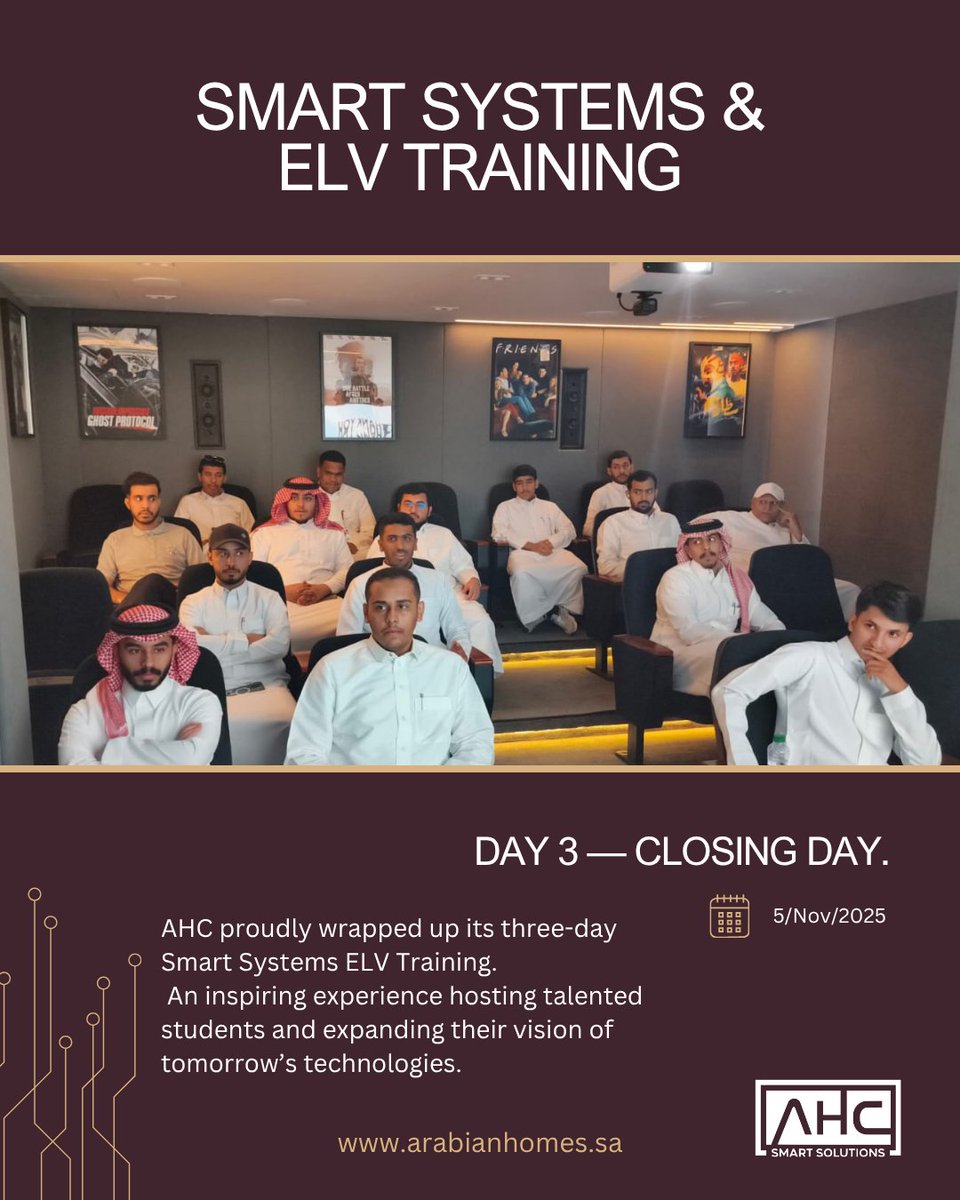 futuronsa's tweet image. Day 3 — Closing Day of the Smart Systems &amp;amp; ELV Training

AHC proudly concluded its three-day training program for technical college students.

#AHC_SmartSolutions #SmartTraining #TVTC #SmartSystems