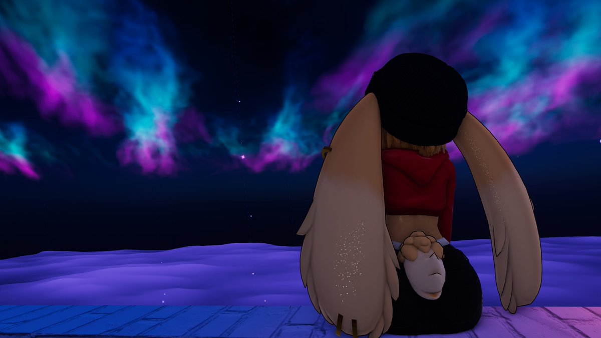 would you sit back and enjoy the night sky with this buny?