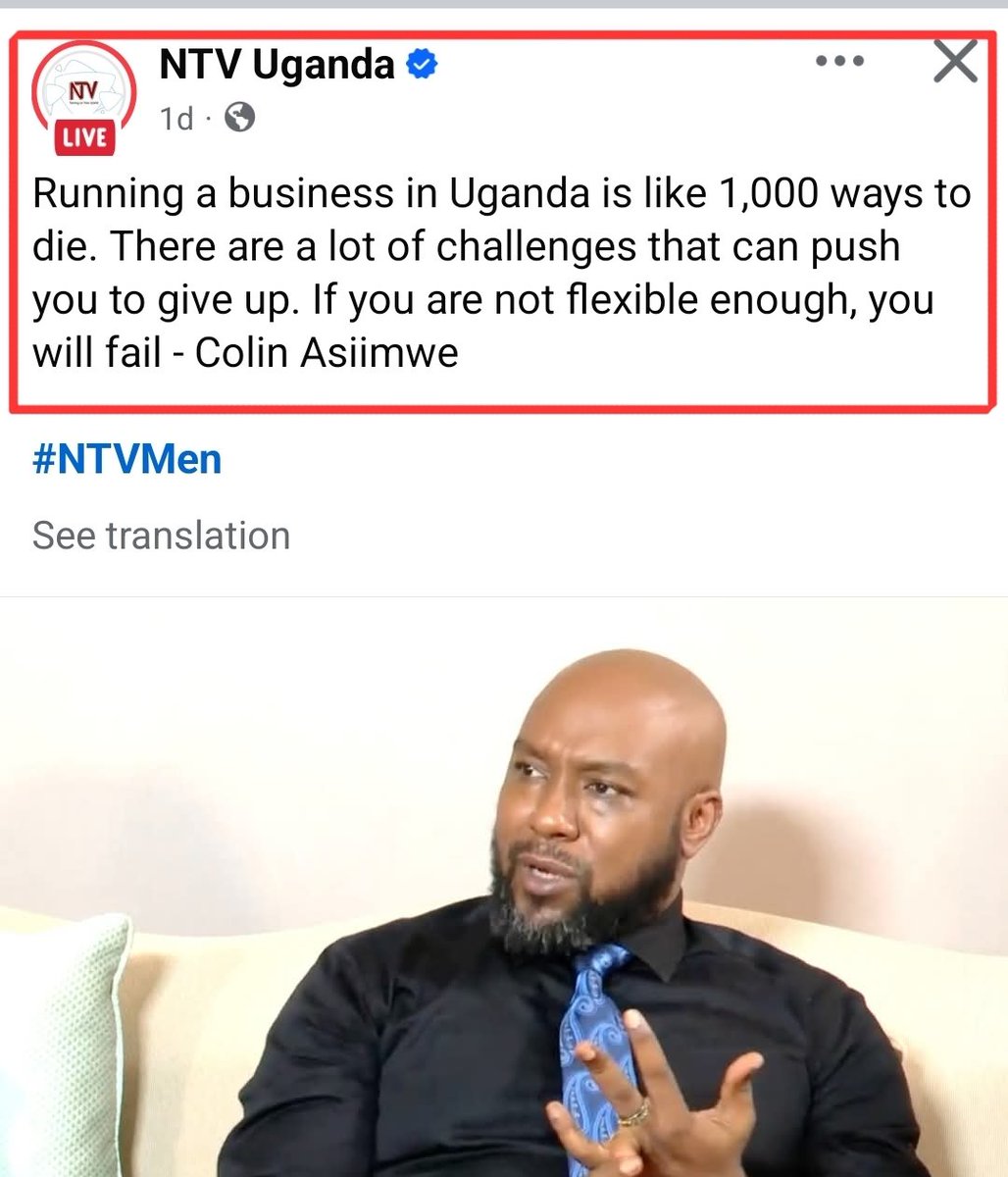 It's not only in uganda. It's in the whole world. Go analyse for instance the rate of tech start up failure in the US. Thats why in aristock there are so many books on business management from Europe and US. This shows the heat is felt everywhere 😩