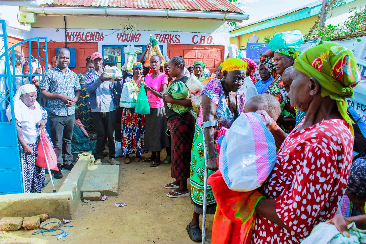 Nyalenda Young Turks CBO took the initiative to support needy women through a food donation exercise, distributing various food items to promote care and dignity within the community.