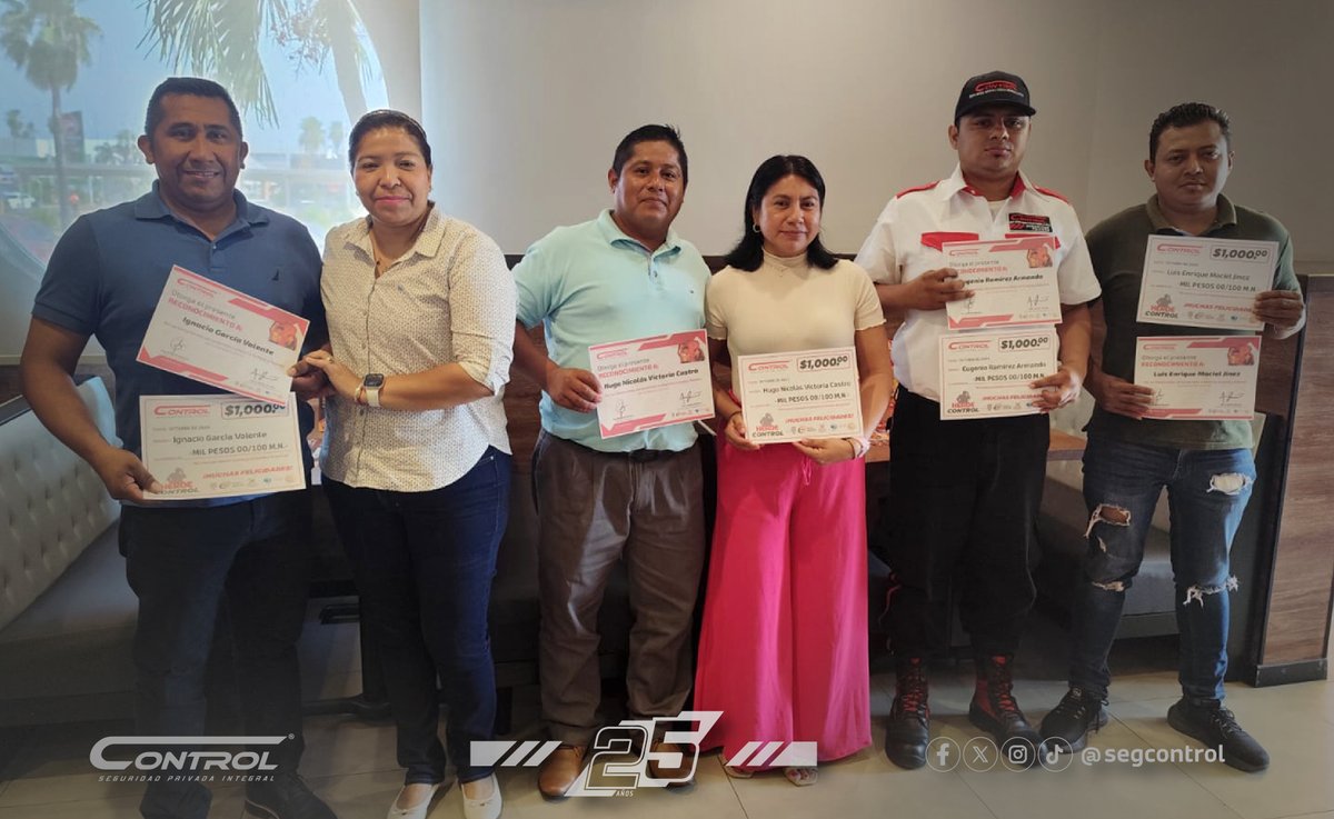 segcontrol's tweet image. Porque el compromiso y la pasión se notan en cada jornada, hoy reconocemos a nuestros Héroes Control en Planta Cayaco: 💪 Hugo Nicolás, Luis Enrique, Eugenio Ramírez e Ignacio García en Acapulco, Guerrero.

#HéroesControl #TeamControl #ConTodoControl #Reconocimiento