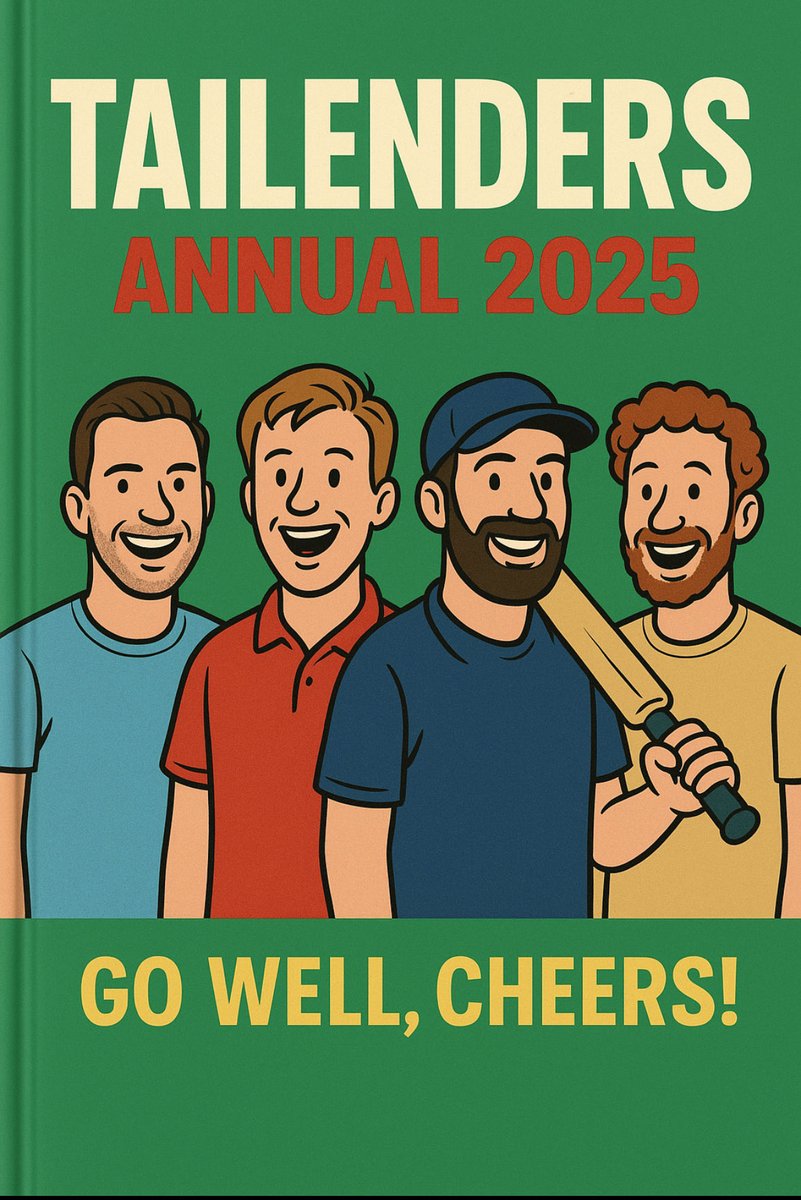 mwmcdowell's tweet photo. @itsmattchin you could join the boys literary efforts by creating the Tailenders Annual 2025 ?? Might be a rush for Christmas but chatGTP pulled cover together in 5 mins. https://t.co/GhIryGfdrR