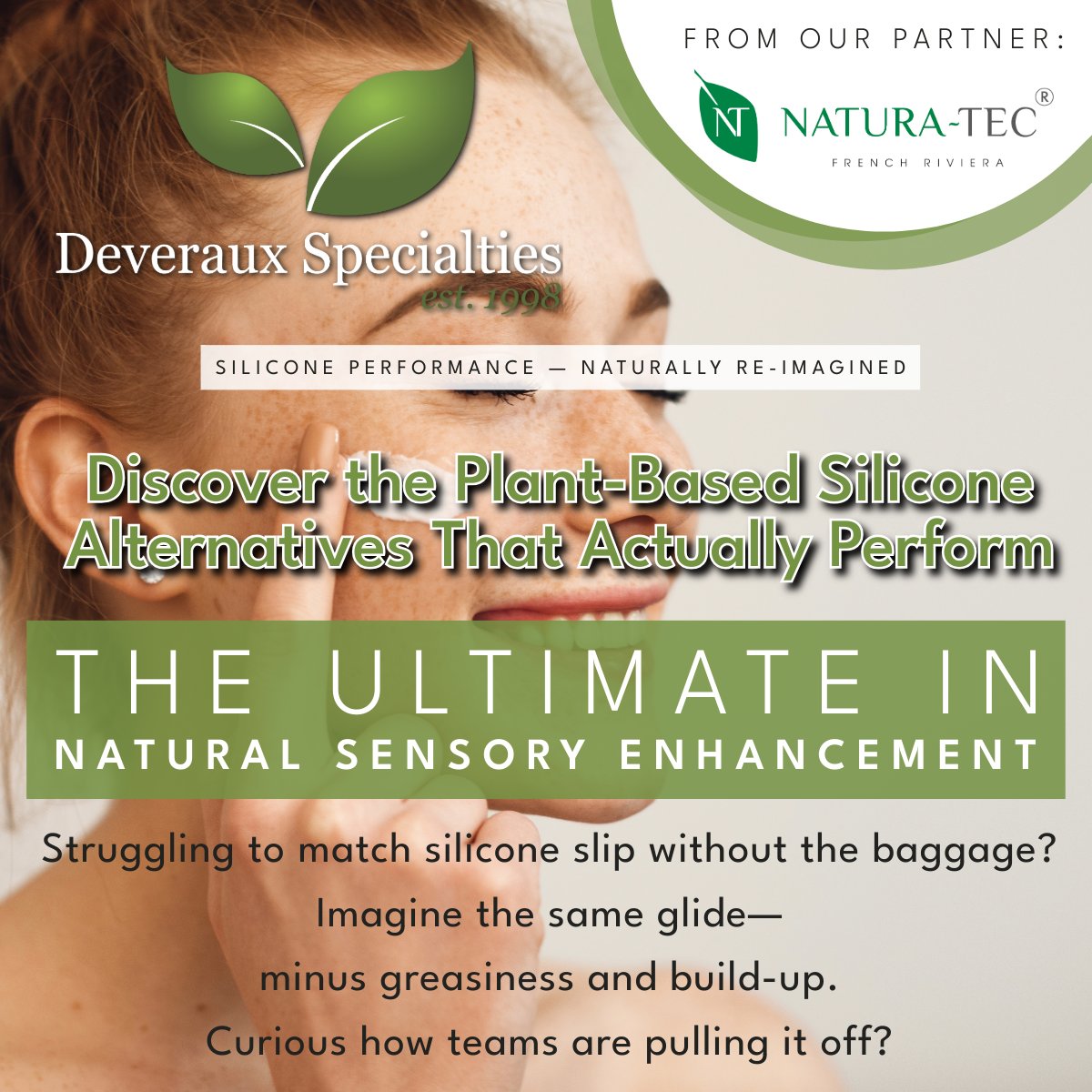 DeverauxSpecial's tweet image. #Silicone feel, #cleanlabel—no compromise. 🌿

XLite = cyclo-like lightness • Plantsil = universal silky slip • Xcite 100 = high spread • Xcite 350 = plush cushion

Learn more 👉 tr.ee/-uWmXJk33h #SiliconeAlternatives