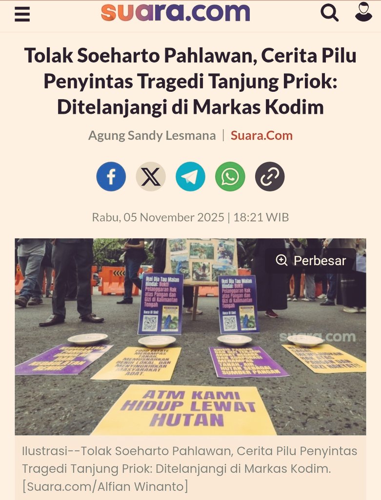 Penyintas Tragedi Tanjung Priok pun Jijik...

#SoehartoBukanPahlawan