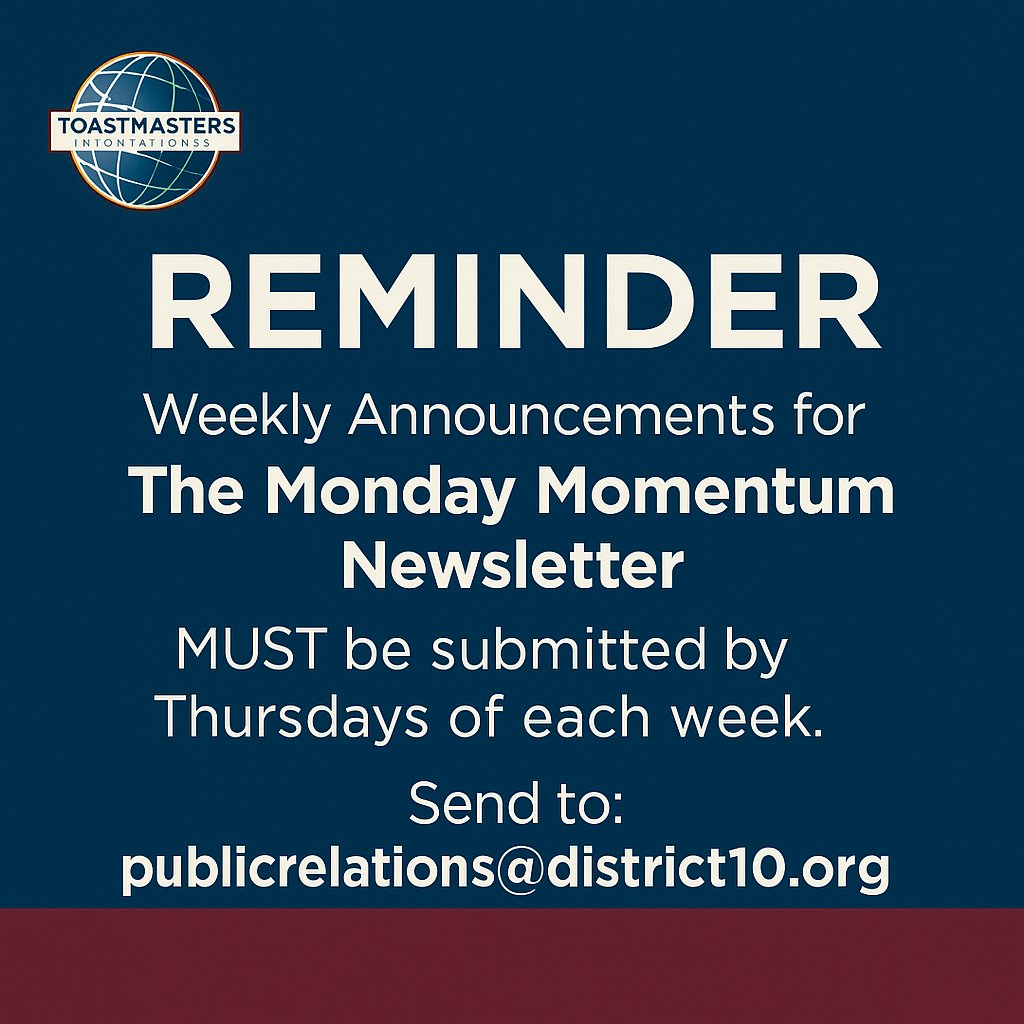 Toastmasters D10 (@toastmastersd10) on Twitter photo 