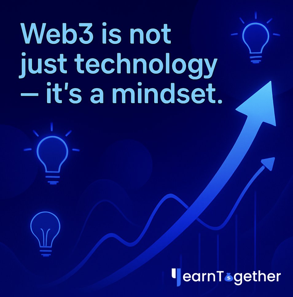 yearn_together's tweet image. 📘 Web3 is not just technology — it’s a mindset.
YearnTogether empowers people to understand crypto the right way:
Clarity → Confidence → Growth
Let’s learn. Let’s evolve.

#YEARN #CryptoEducation #Web3Journey