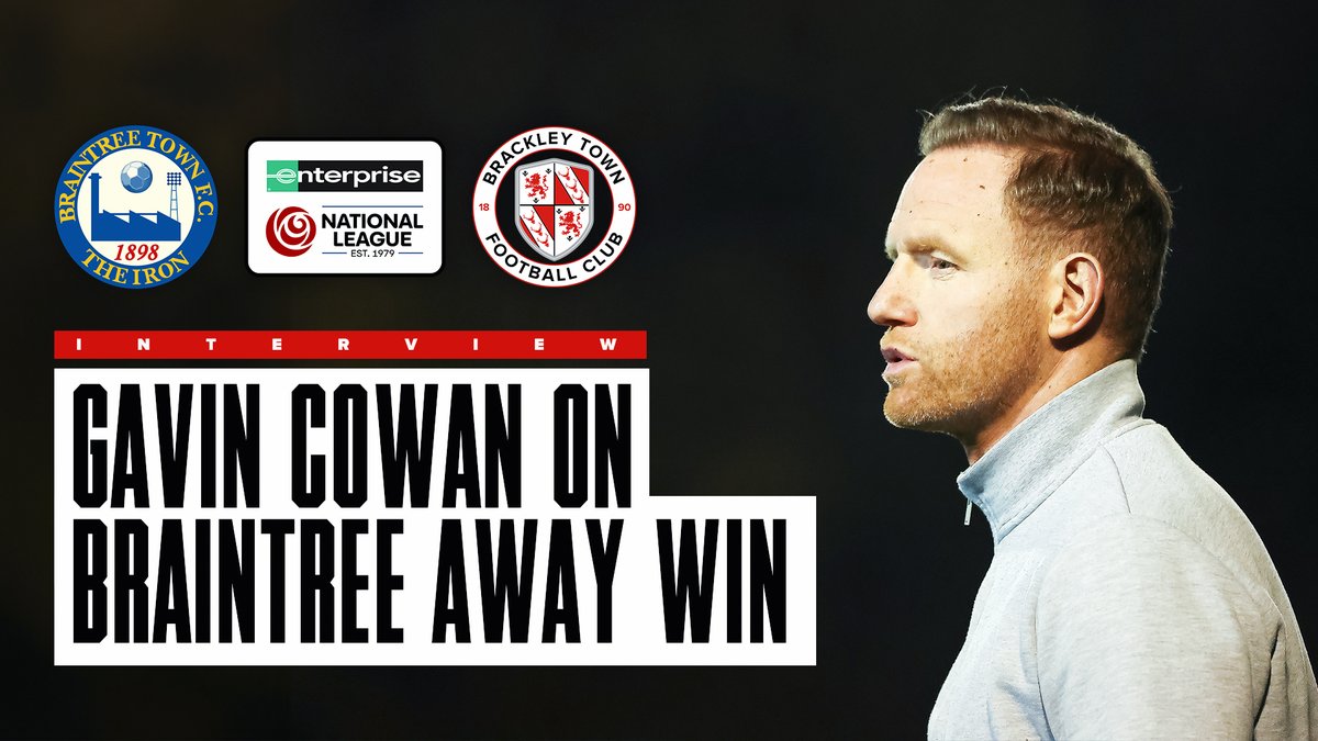 Interview: Brackley Town manager Gavin Cowan discusses his side's 1-0 away win at <a href="/braintreetownfc/">Braintree Town FC</a> in the <a href="/NL_Enterprise/">Enterprise National League</a> 

youtu.be/8_RFsXwdwJg

#WeAreBrackley 🔴⚪️