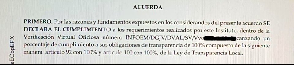 Hoy el <a href="/PRDEstado/">PRDEDOMEX-Oficial</a> es un referente, pues es el primer partido político con acreditación local en obtener el 100% en una verificación virtual oficiosa.