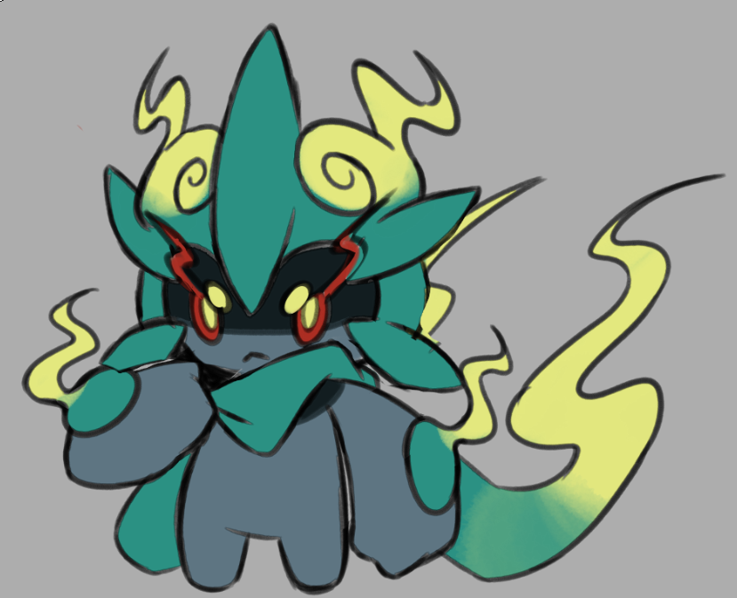 illnessmento's tweet photo. ive been stuck on a mega design for this guy for a little while #fakemon #pokemonfanart #PokemonLegendsZA #marshadow https://t.co/7rtSCX7zgt