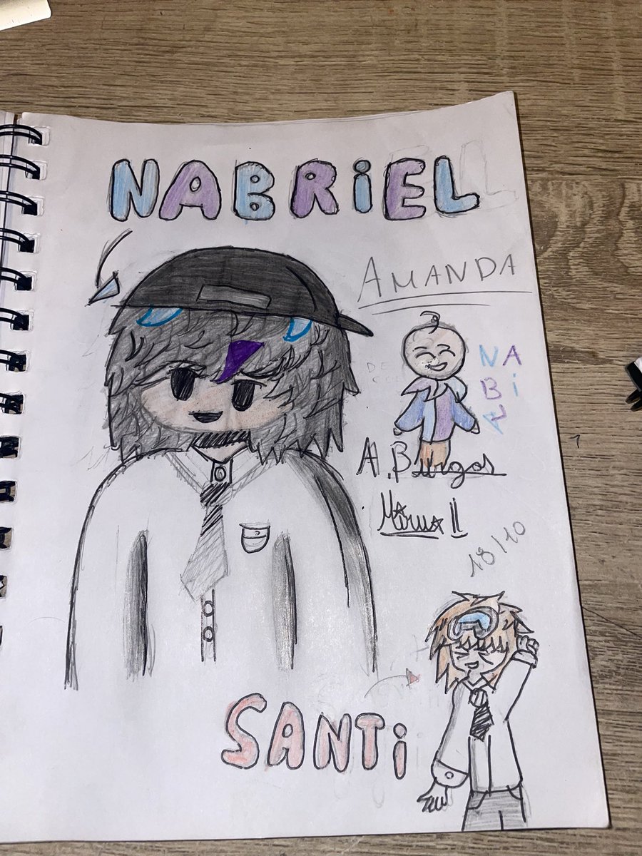 el_exdj's tweet photo. @NabrielXD Un pequeño concurso de mi hija Amanda y sus compañeros en el cual te dibujaron en buzo de su colegio espero que te gusten ellos quieren que los califiques 1-2 https://t.co/KoBrOY5d63