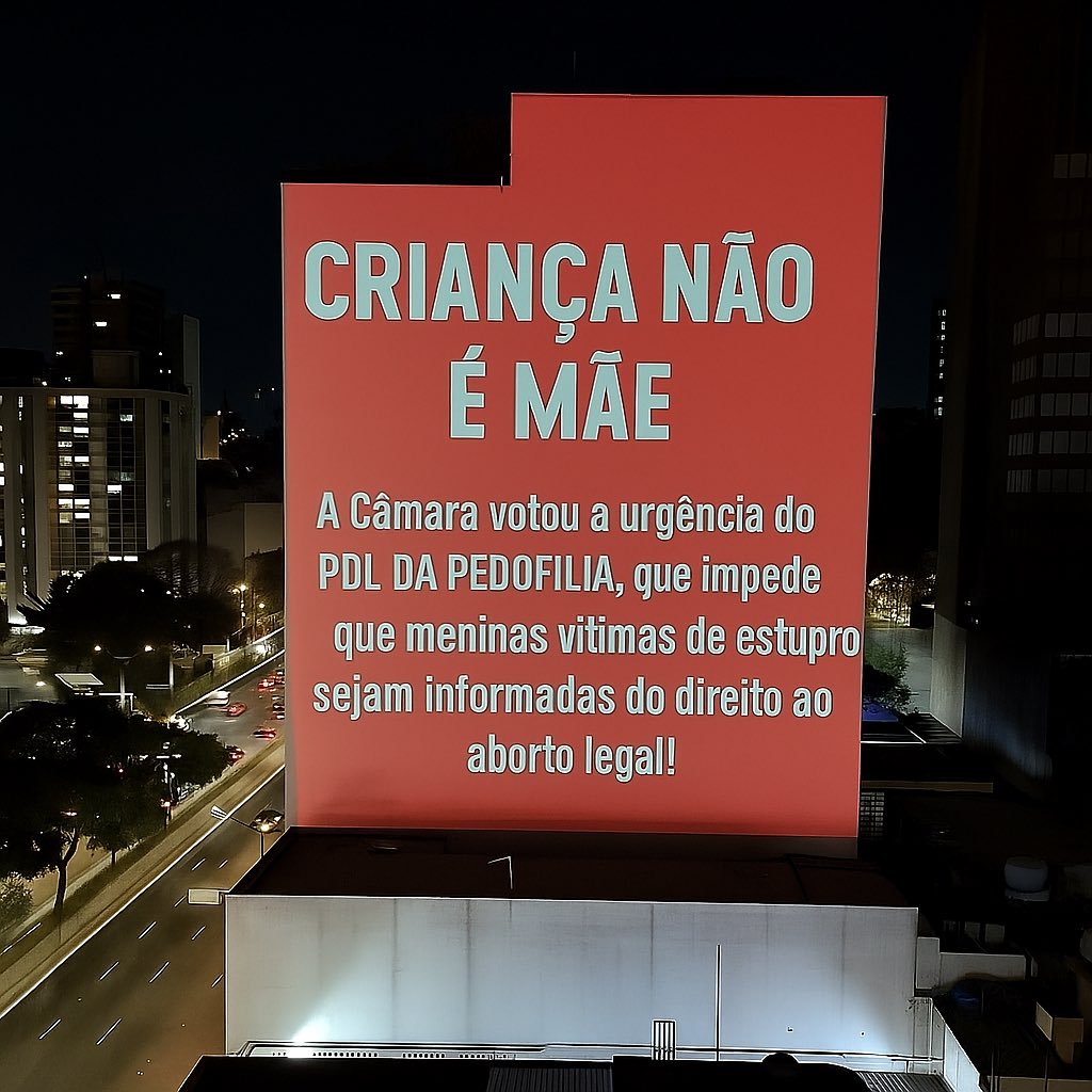 _dilmadebochada's tweet photo. CRIANÇA NÃO É MÃE

A Câmara votou a urgência do PDL DA PEDOFILIA, que impede que meninas vítimas de estupro sejam informadas do direito ao aborto legal.

CRIANÇA NÃO É MÃE

CRIANÇA NÃO É MÃE https://t.co/U0y3Yq0lxy