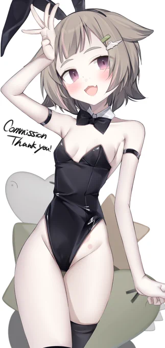バニー衣装で描かせていただきました! リクエストありがとうございました! #Skeb