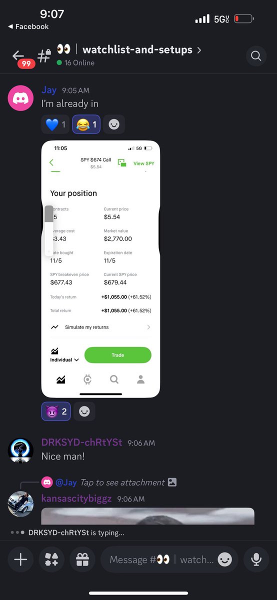 StockOptionPapi's tweet photo. Beautiful situation when members already coming in first week smacking 1k and 3k trades in a few hours! 

Freedom is everything! 

https://t.co/XCtXYXn873.. https://t.co/xyMqugexnx