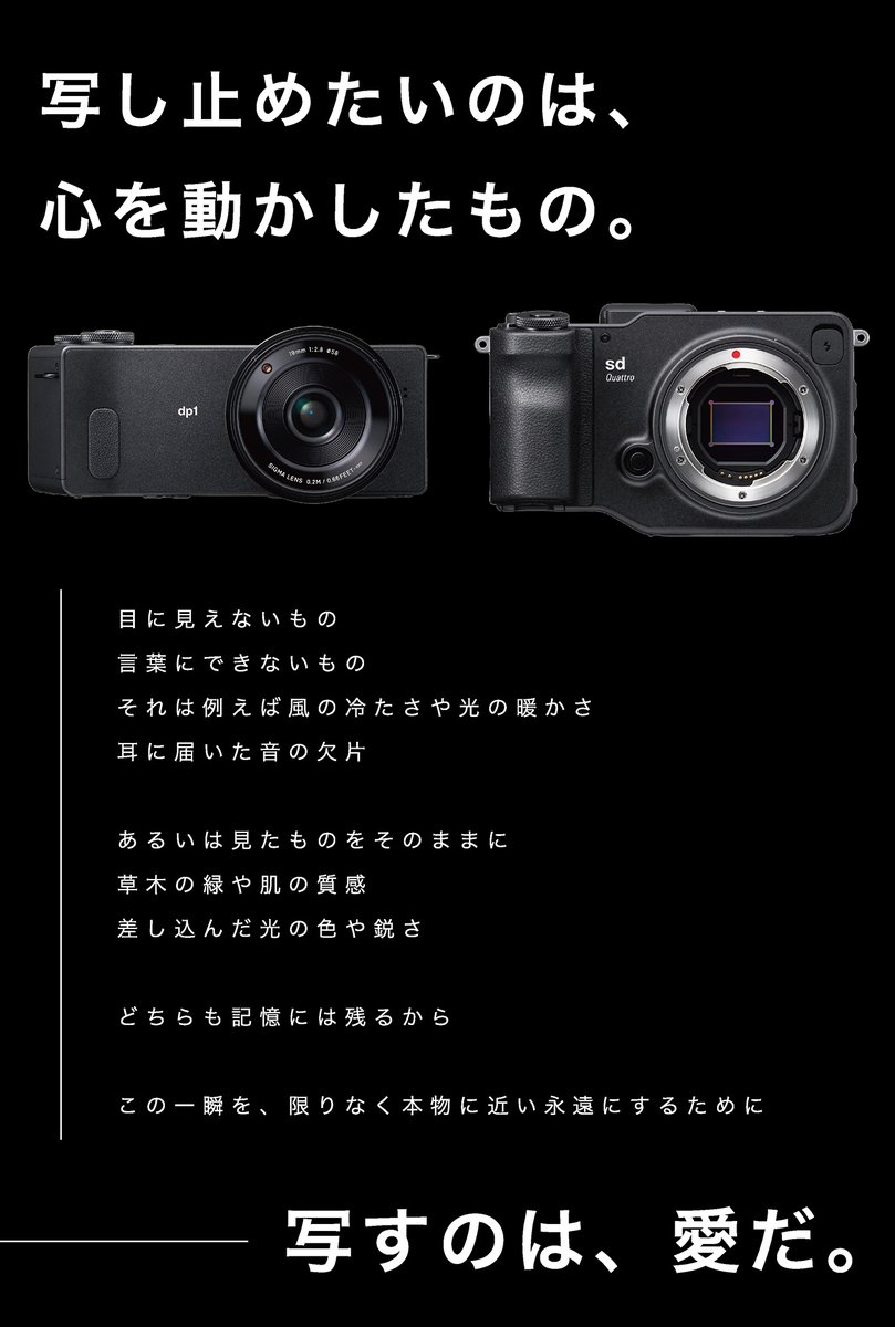 Sigma_Japan's tweet photo. 写真家の藪崎次郎氏 @JiroYabuzaki が主宰し、31名の Sigma #Foveon センサー搭載のデジタルカメラユーザーの方々が参加されるグループ写真展「#Foveon展 in Tokyo『写すのは、愛だ。』」が、恵比寿の弘重ギャラリーにて、11/27（木）から11/30（日）まで開催されます。
https://t.co/iVACW2DTNT https://t.co/Rqv9L75yWG