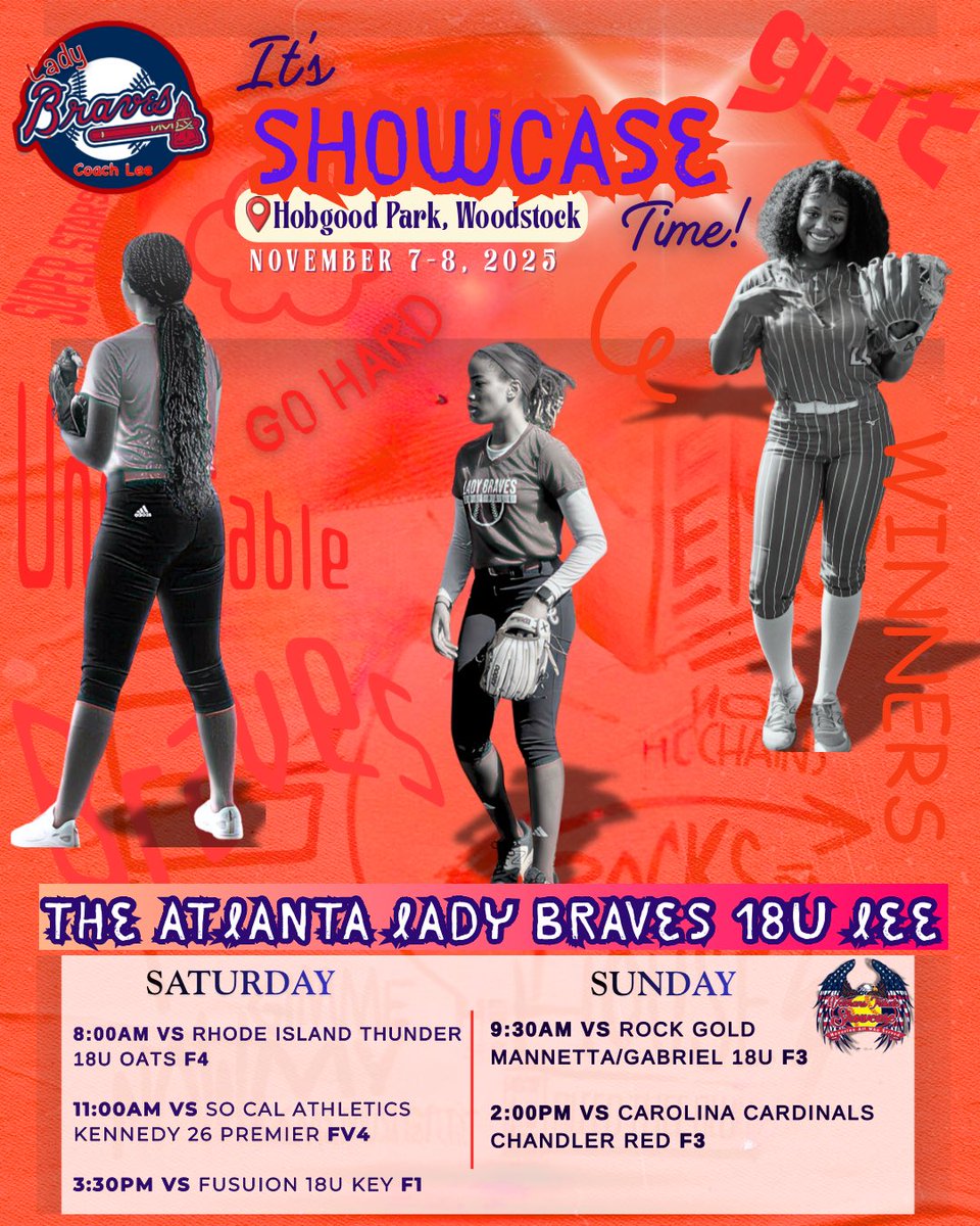 Taking the field this weekend at the <a href="/USFA/">USFA</a> Veterans Legacy SC 
<a href="/commit2HBCU/">SHOWCASE HBCU</a> <a href="/MSPtakeover/">Minority Softball Prospects</a> <a href="/SoftballDown/">Down South Softball</a> <a href="/softballreport/">Prep Softball Report</a> <a href="/IHartFastpitch/">I❤️Fastpitch</a>