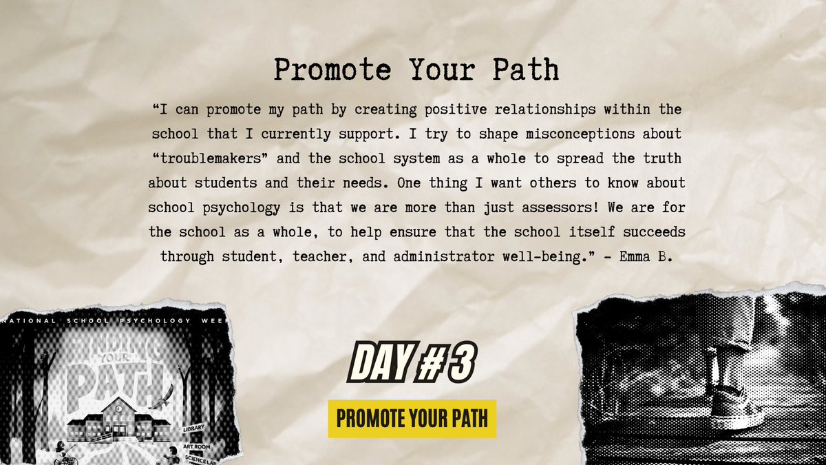 🎉 It’s National School Psychology Week! 🎉

This year’s theme, Finding Your Path, highlights how school psychologists help others navigate academic, social, emotional, and personal growth.

#NSPW2025 #FindingYourPath #PromoteYourPath #SchoolPsychology #SchoolPsychologist