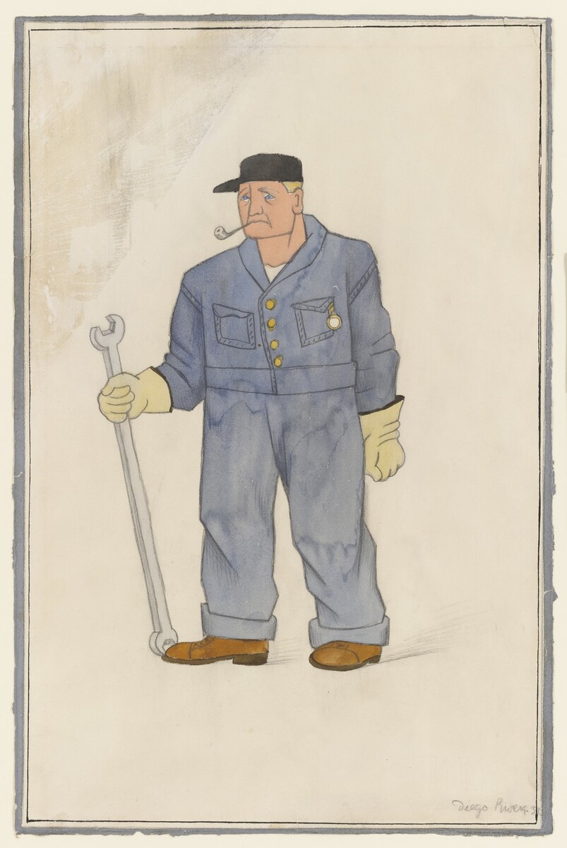 artistrivera's tweet image. Workman. Costume design for the ballet H.P. (Horsepower)
