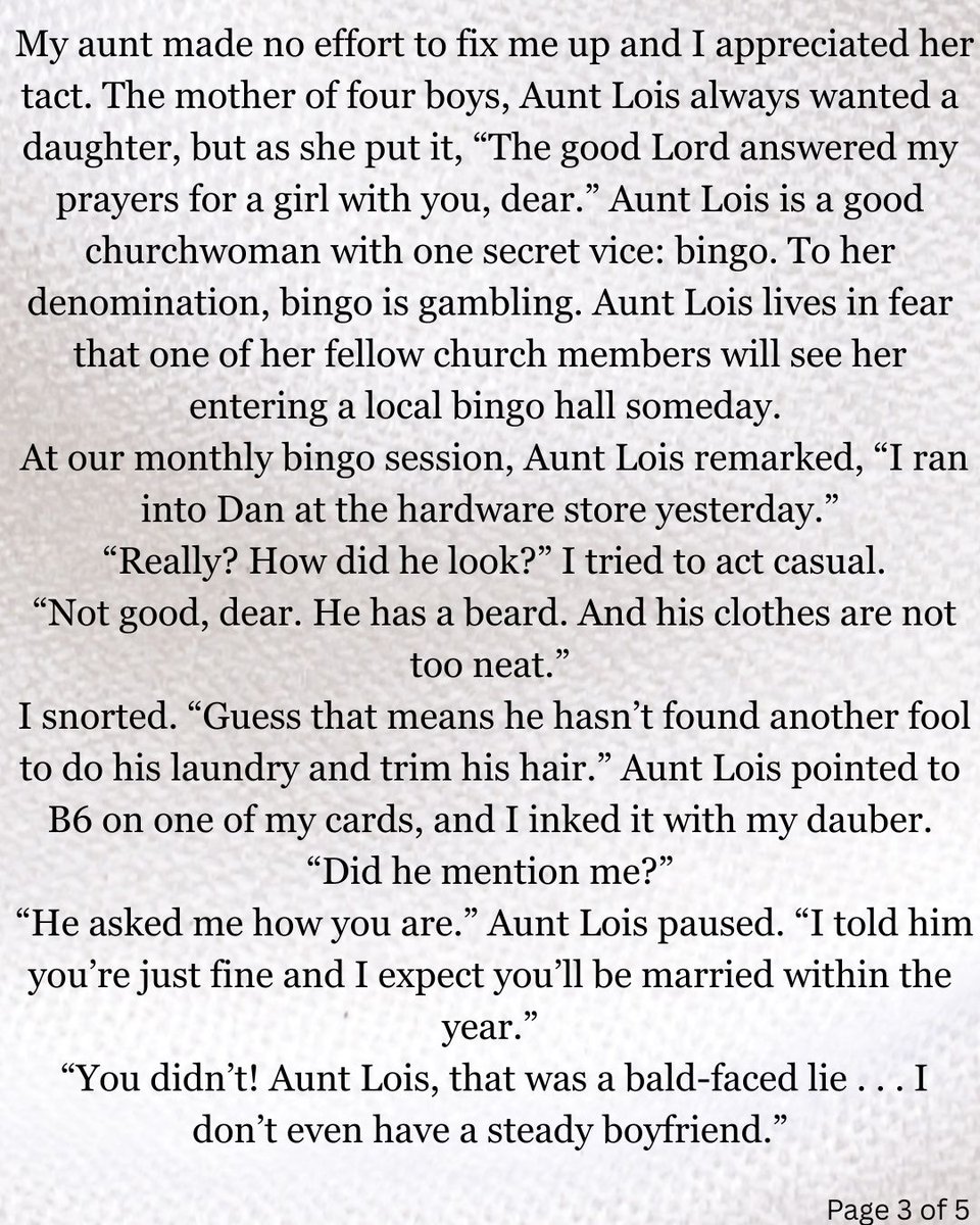 fiveminfiction's tweet photo. Having trouble reading this short story? See the plain text version on our website: https://t.co/xnCkLTYJGc
Title: The Lois Conspiracy
Written by Nanci Rathbun
Genre: Romance
Word Count: 1051
This short story was Nanci’s first published work. It was featured in Woman’s World Magazine in 2005 under the title What’s in a Name.
If you enjoyed this story and want to see more from Nanci, you can find all her work here: https://t.co/XQuCQ84VjK