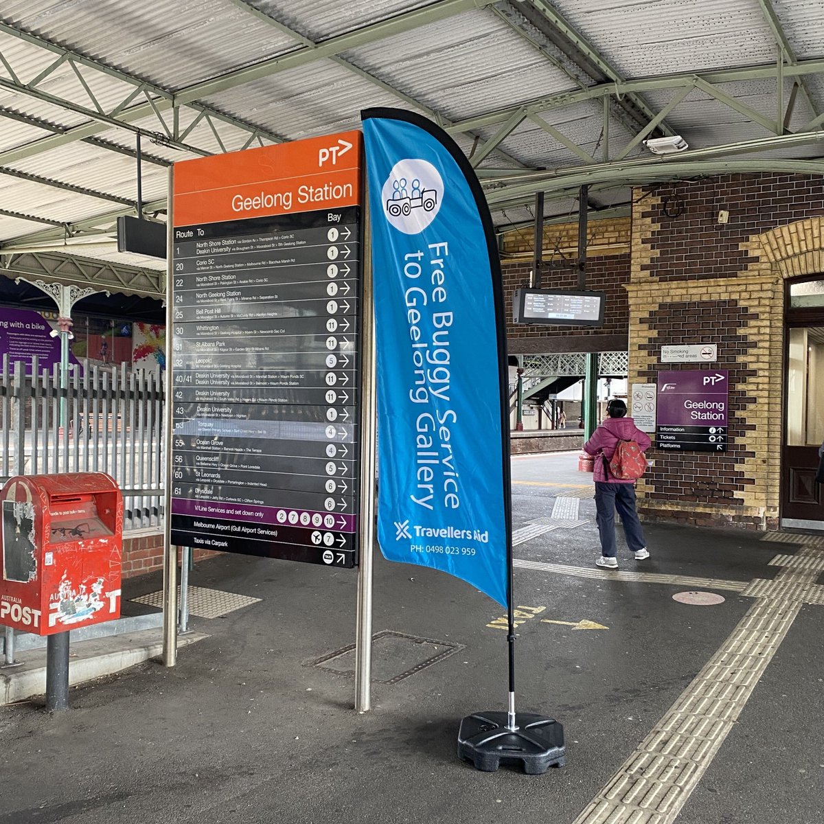 Need help getting from <a href="/Geelong/">Geelong</a> Station to the Gallery for #ArchibaldPrize2025 ?
Free wheelchair accessible buggy service from 10:00am - 5:00pm 
Sat 8 &amp; Sun 9 November

Whether you're a local or visiting, we’re here to make your journey easier and more inclusive.

#TravellersAid