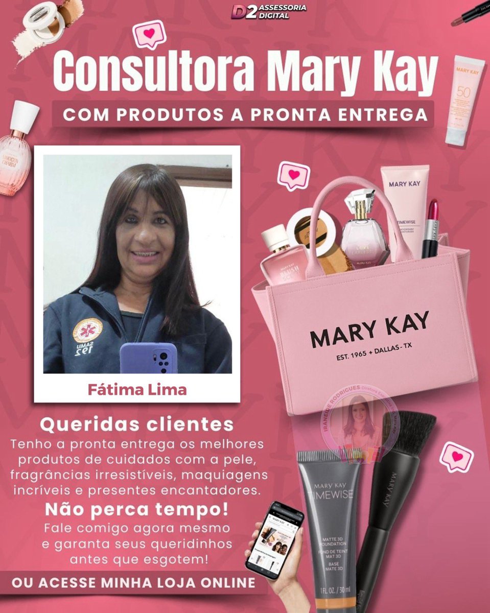 fatimalima8's tweet image. Me chama no pv ou WhatsApp! Link de minha loja on line lojaconsultora.marykay.com.br/fatima-lima-ar…. #marykay #marykay Brasil