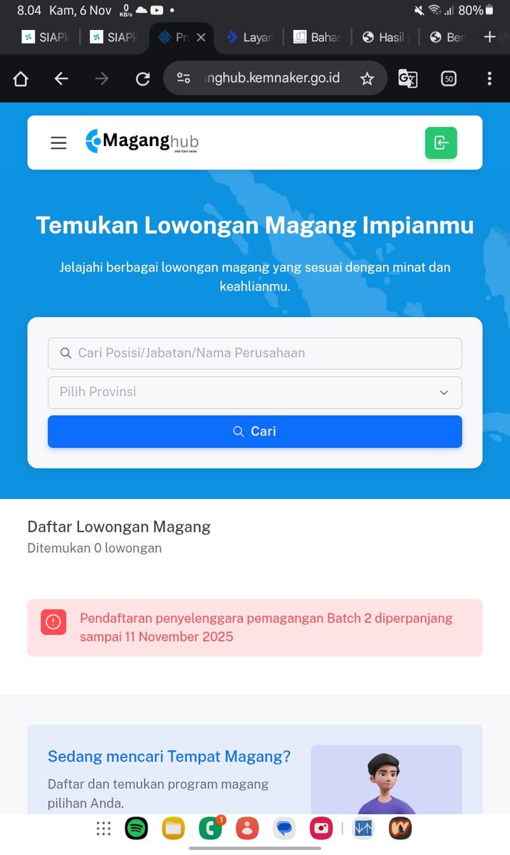 enjoyisgut's tweet photo. #MagangKemenaker #Magang #FreshGrad
Apakah tidak ada perusahaan yang mau daftar? Kok lowongan cuma 0 dan pendaftaran perusahaan jadi diperpanjang sampai 11 November. Untuk calon magang daftarnya diperpanjang nggk nih? @KemnakerRI https://t.co/Qo7kMvmVEu