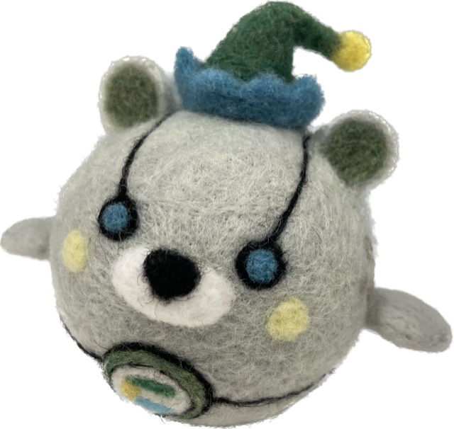 scsk_celf's tweet photo. CELF AIキャラクターの「ちゃい（CHAI）」がフェルトマスコットになったっひょ✨
全国のゲームセンターに取りにいくっひょ🛸（※ありません） https://t.co/6GSWtuQxRA