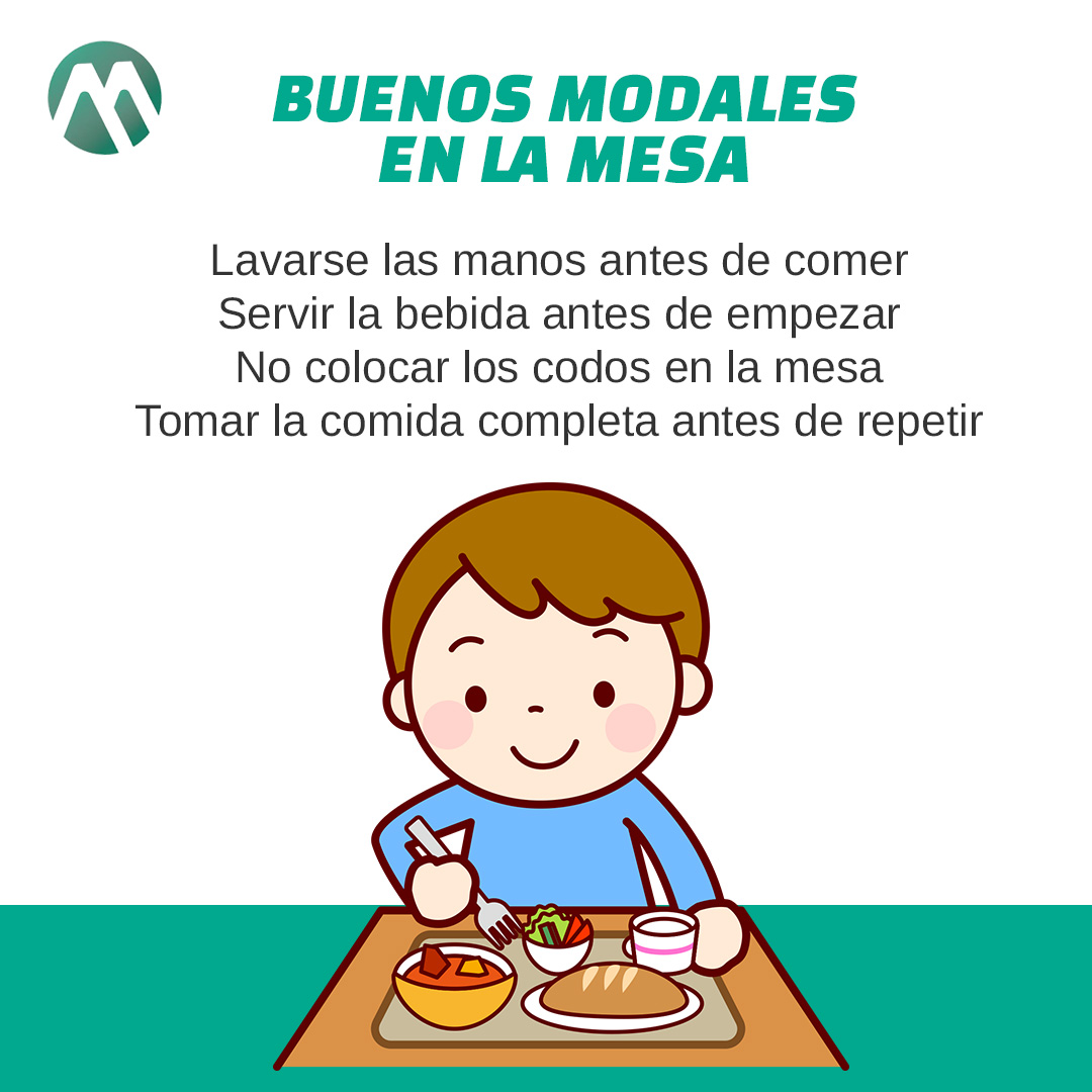 Una de las cosas que el niño debe #aprender en casa son los buenos #modales en la mesa 🍽️